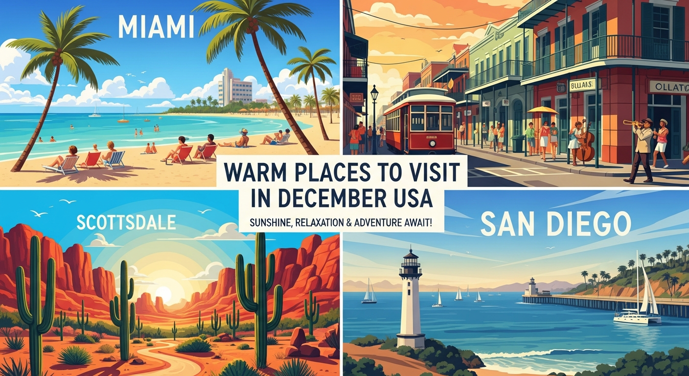 Warm Places to Visit in December USA